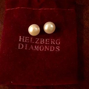 Freshwater earrings sterling silver post